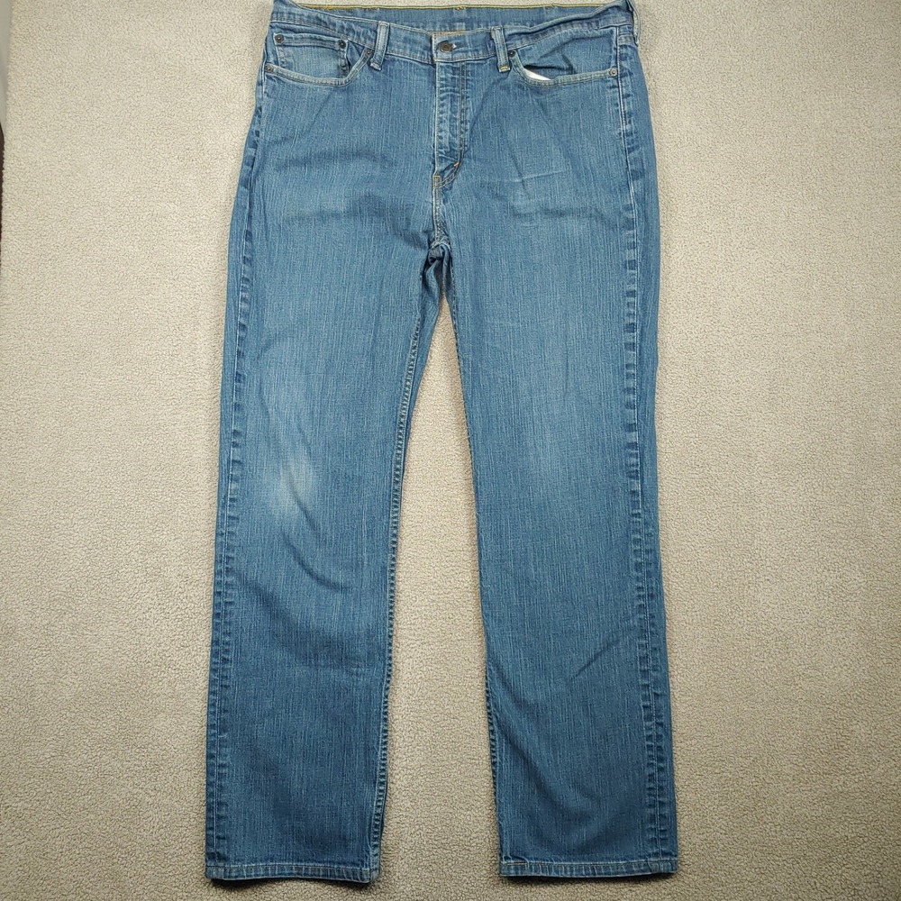 Levi Strauss 514 Straight Leg Jeans - Mens 38x30 - Blue Denim Stretch - Picture 2 of 16